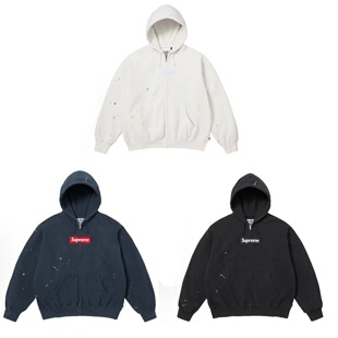 �羳sup mm Box Logo ZipUp Hooded Sweatshirt ��ī����Bñ�l��