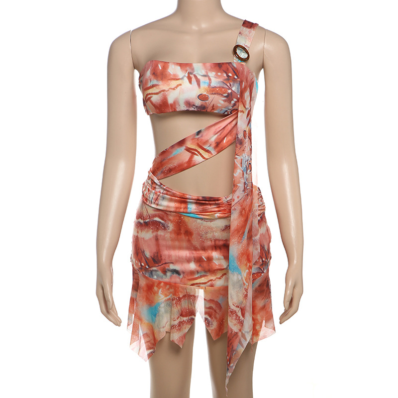 Robe moulante sexy à dos nu-L'Essence de l'Été 7 Robe moulante sexy à dos nu-orange