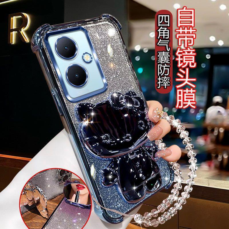 Suitable for Vivoy21 Mobile Phone Case Y100I Lens Full-Cover Glitter Mirror Stand Protective Case Anti-Fall Trendy Y93 Suitable for Vivoy21 Mobile Phone Case Y100I Lens Full-Cover Glitter Mirror Stand Protective Case Anti-Fall Trendy Y93