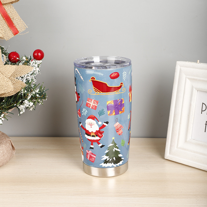 550g Weight Water Bottles Kitchen and drinking utensils Water Cup Event & Party Supplies 1 Piece Quantity Christmas, Daily Occasion Stainless Steel Material Christmas Festival Cartoon Pattern Vacation Style Christmas Vacation Cartoon Stainless Steel Water Bottles 1 Piece 10