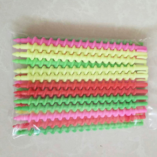 1 Number Solid Screw Bar Household Hairdressing Tool Cold Ironing Styling Spiral Rod Plastic Hair Curler Hairdressing Screw Bar 