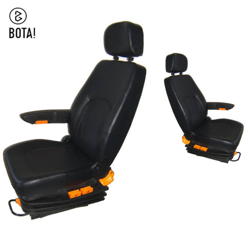 Suspensión de aire airbag amortiguación asiento solo apoyabrazos alto respaldo asiento del conductor ajustable asiento del conductor del camión pesado