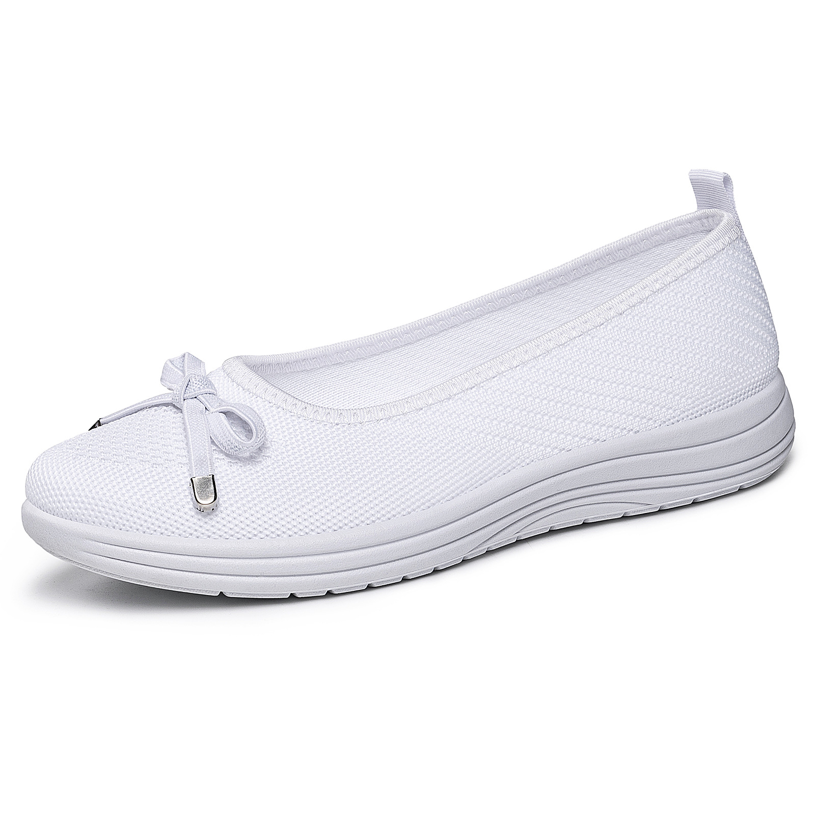 Primavera y verano superficial zapatos de madre con un pedazo de zapato de mujer de suela suave fábrica de zapatos de cabello recto tejido transpirable zapatos relajos zapatos casuales