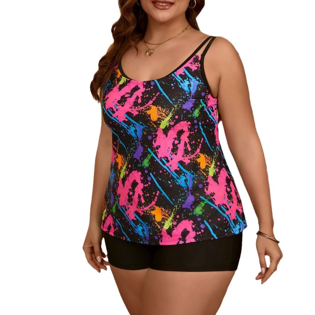Split swimwear, city style, Amazon, for import, plus size