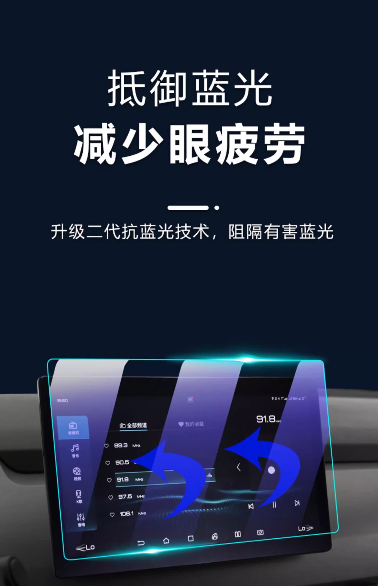 2023 Byd Yuan PRO Special Central Control Film Navigation Tempered Film Car Interior Modification Accessories Supplies