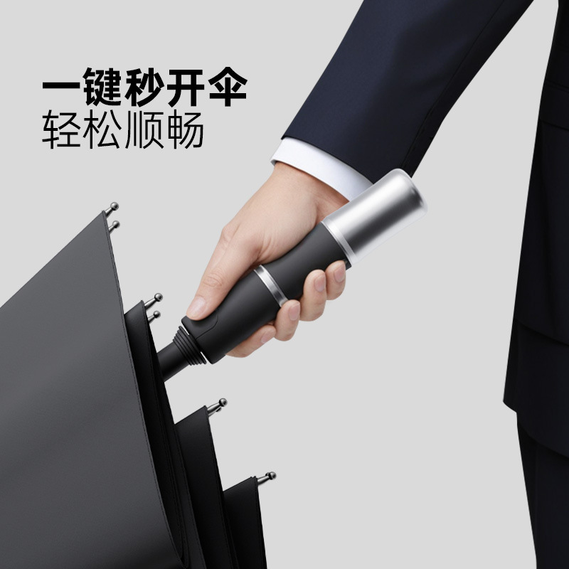 ZUODU左都長柄傘自動超特大補強厚手丈夫抗ストーム傘メンズ直柄傘|undefined