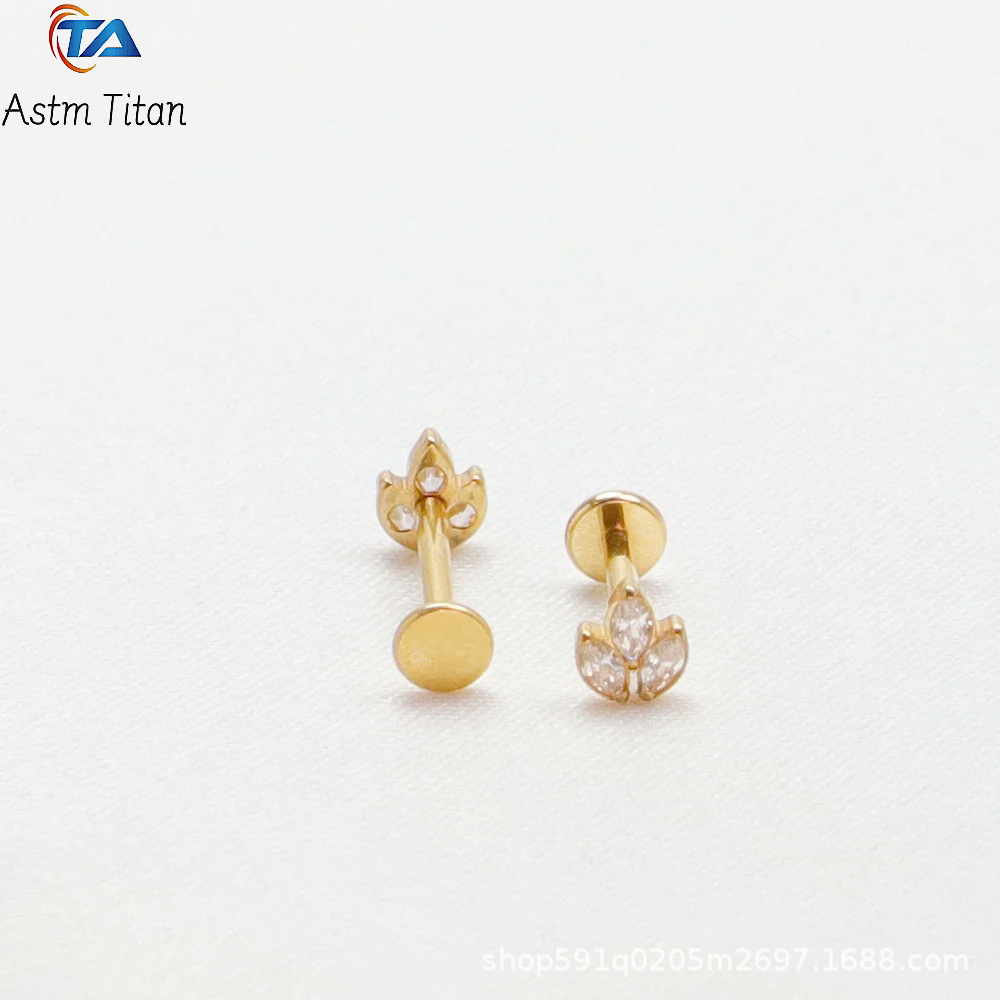 Labret piercing jewelry detail image
