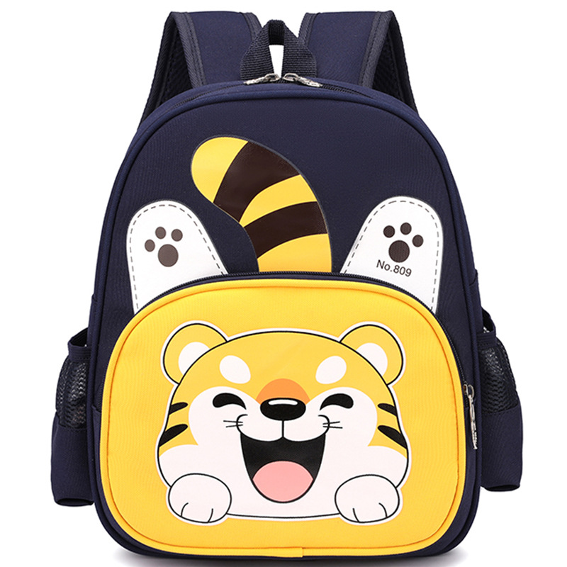 Caricatura tigre mochila infantil jardín de infantes bebé lindas mochila transpirable 3 años 5 años mochila para niños