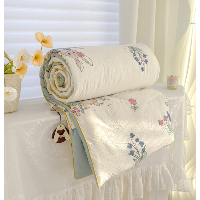 新款A类水洗双层纱大豆纤维夏被夏凉被空调被