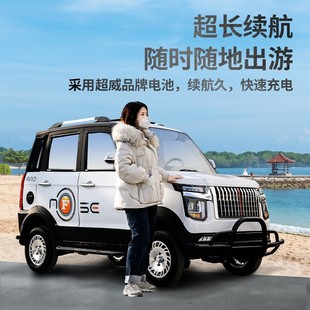 電動四輪車成人家用女士代步轎車新能源電動小汽車油電兩用電瓶車