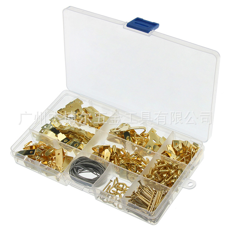 Marco DE FOTOS gancho 282 UNIDS en caja de Oro de estilo Europeo marco traceless clavo gancho de metal gancho de pared accesorios traje