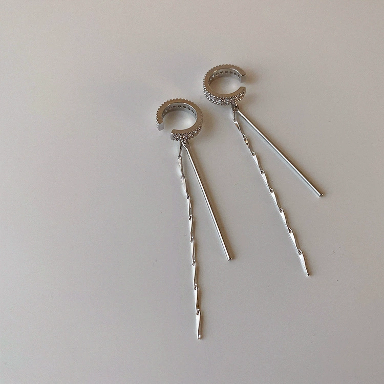 Серьги из жемчуга, длинные серьги-кольца, без прокола, городской стиль, опт