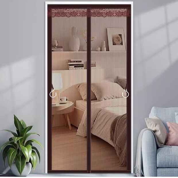 Entryway Four-Season Anti-Mosquito Door Curtain with Side Opening, Diamond Mesh Screen, No Drilling Required, 2026 New Model, Household Full Magnetic Strip Screen Door Curtain Entryway Four-Season Anti-Mosquito Door Curtain with Side Opening, Diamond Mesh Screen, No Drilling Required, 2026 New Model, Household Full Magnetic Strip Screen Door Curtain