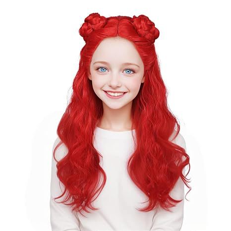 red wig headgear european and american sea king anime starlight heir princess rebel alliance cos wig