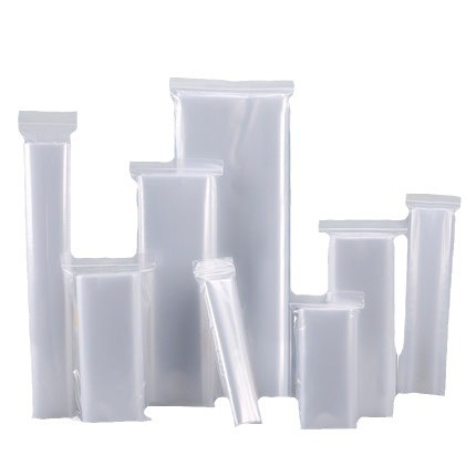 En stock tira larga ziplock bolsa transparente PE bolsa de plástico delgado bolso sellado rectangular ziplock bolsa de hueso al por mayor
