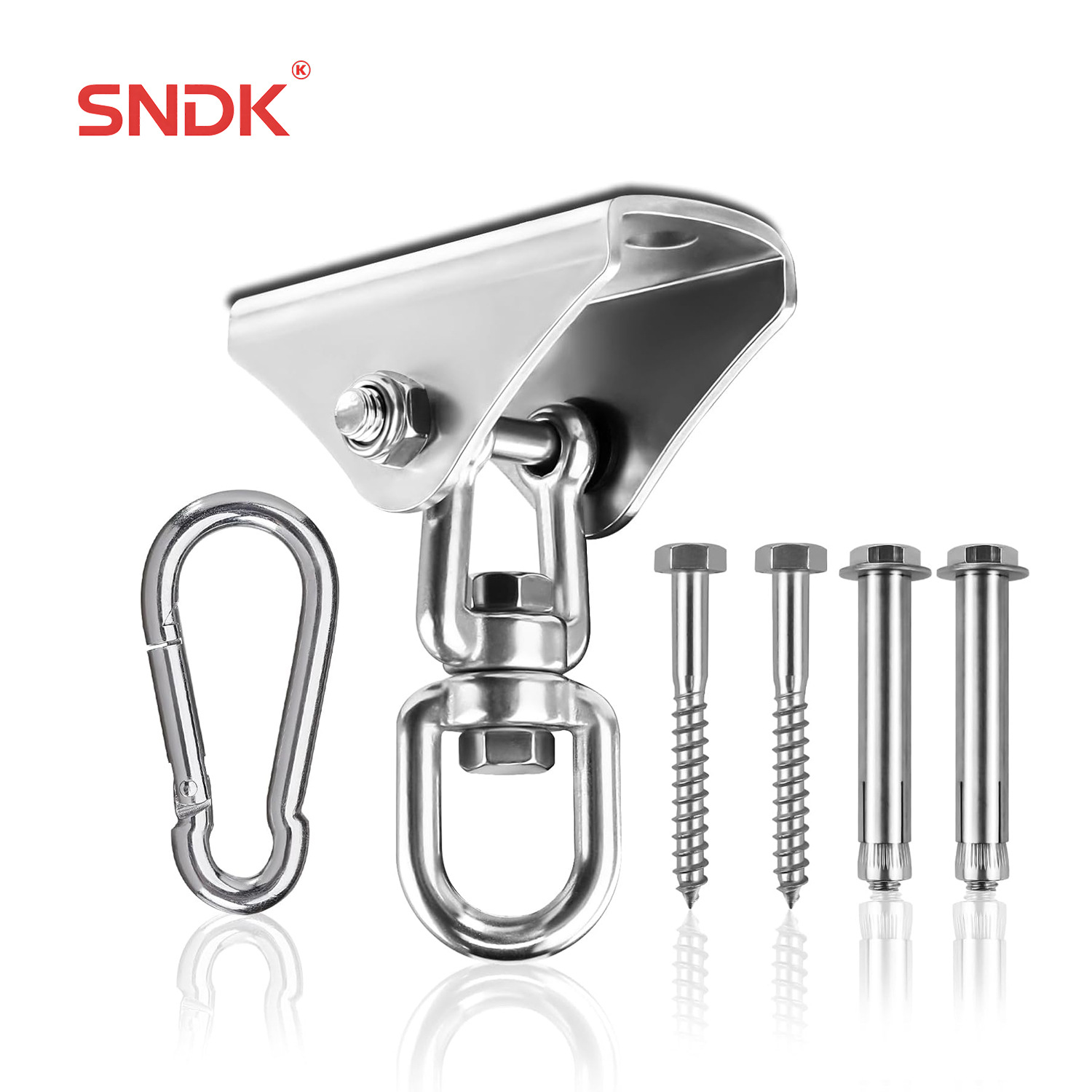 源头不锈钢旋转秋千挂钩 吊床吊椅固定盘 拳击沙袋固定 秋千配件