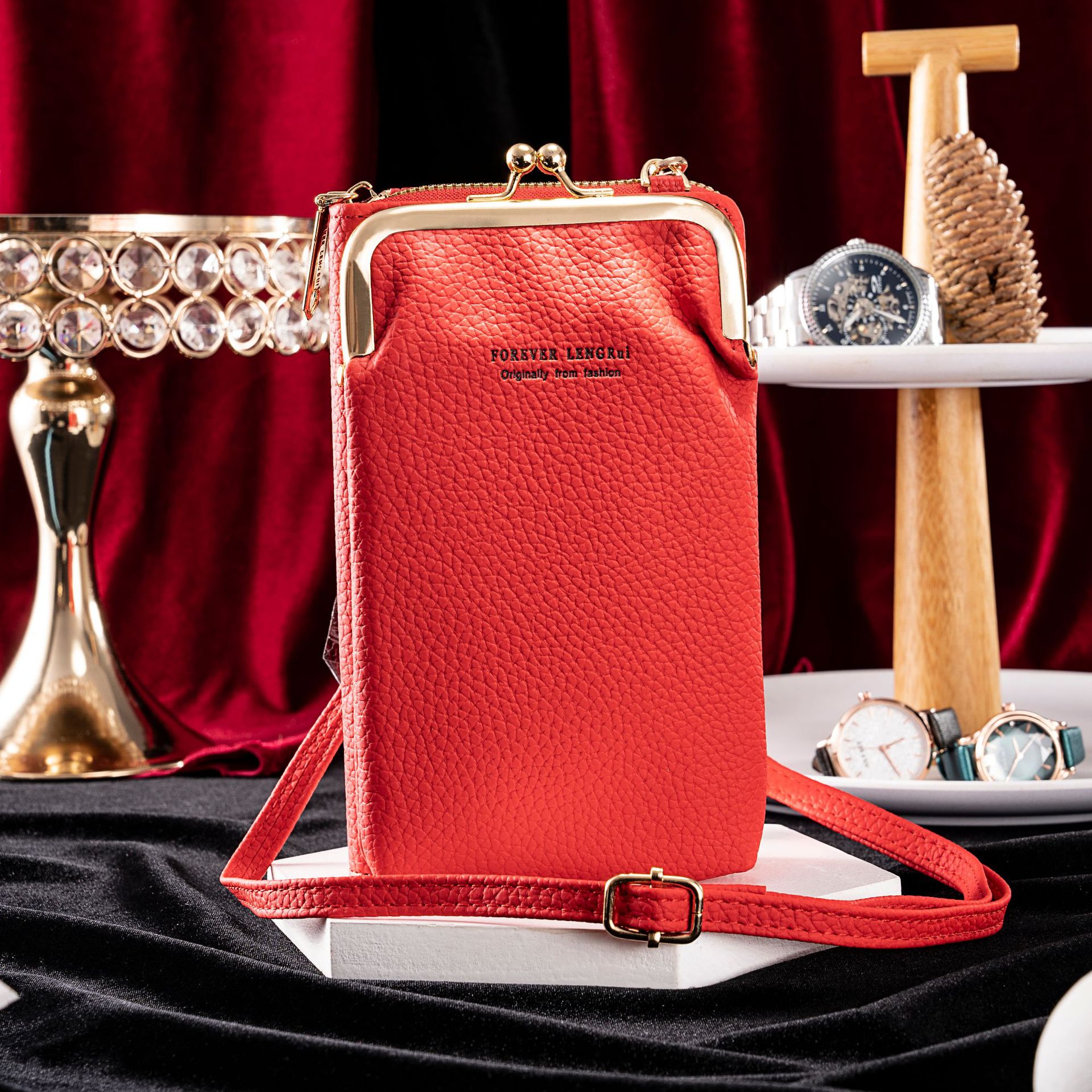 Nuevo de las mujeres crossbody estilo coreano macaron bolso del teléfono móvil al por mayor de gran capacidad multi-funcional de color sólido bolso de hombro de moda