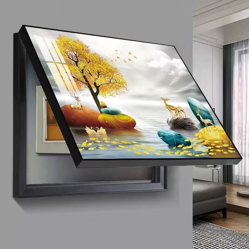 电表箱装饰画现代简约餐厅配电箱挂画遮挡开关盒电闸箱壁画|undefined