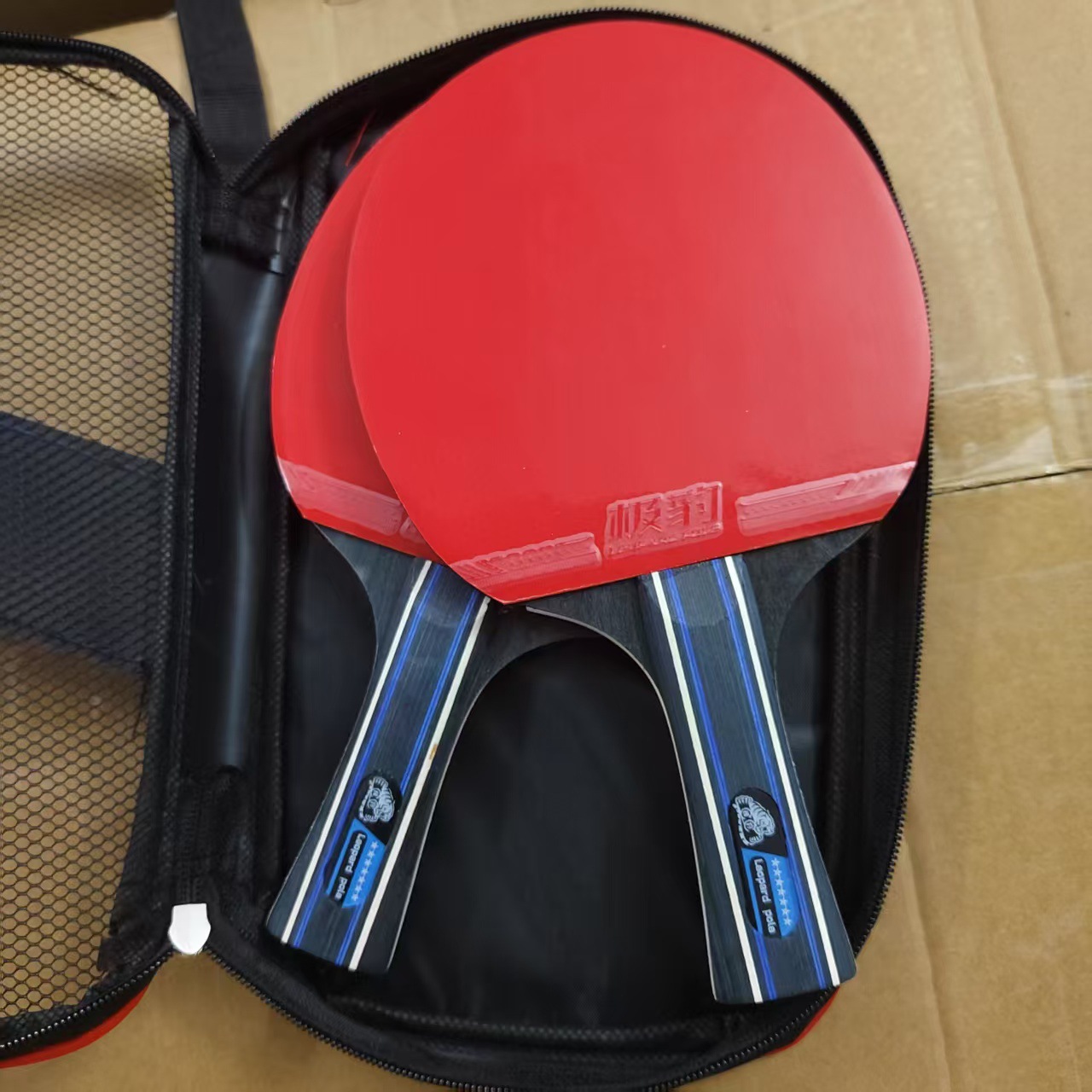 Jibao [프로페셔널 모델] 매우 두꺼운 바닥판 [고급] 라켓 2개 + 볼 10개 + 라켓 가방