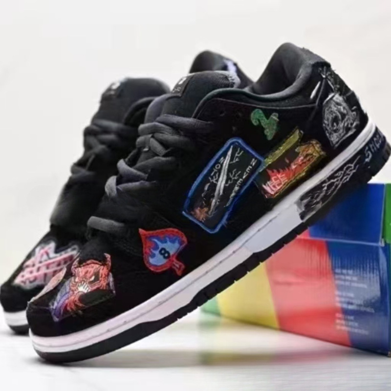 Dunk Casual Sports Skateboard Shoes Halloween Graffiti Artist Neckface X Sb Dunk Dq448