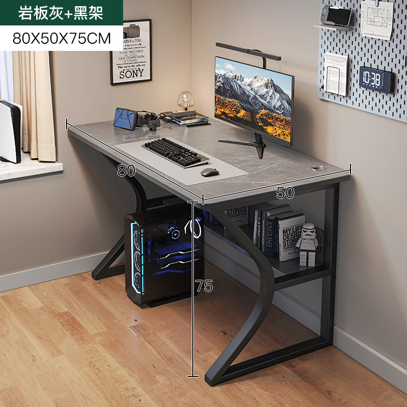 コンピュータデスクトップ家庭用寝室机学生学習机簡易収納机ネット赤電気競争テーブル