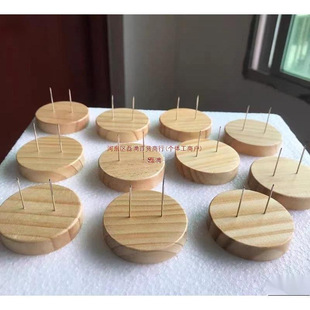 Stand Direct Sales Base Standing Solid Wood Doll Woolen Doll with Needle