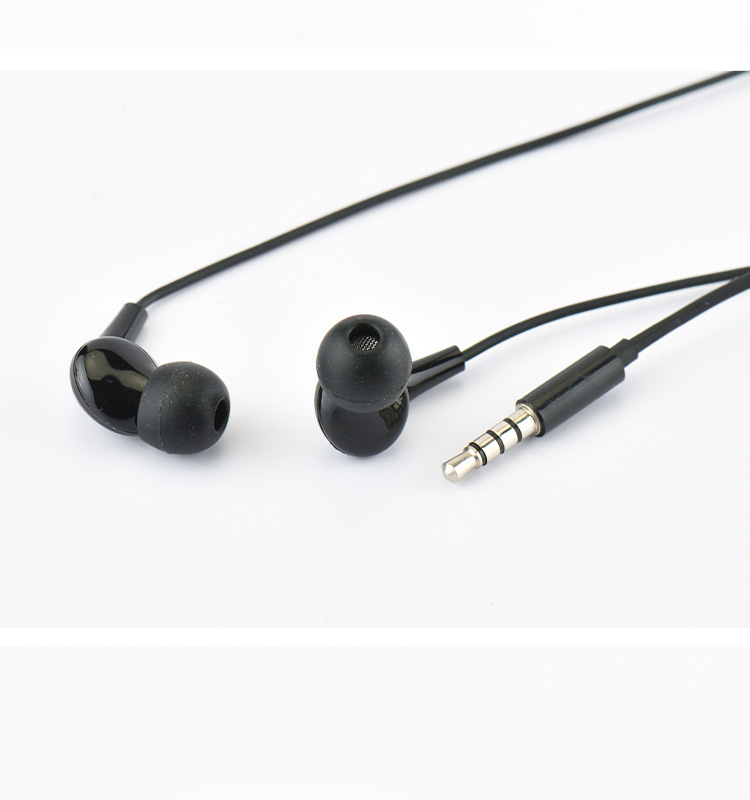 In ear wired headphones with cable control and microphone heavy bass sliding tuning microphone_voghion.com