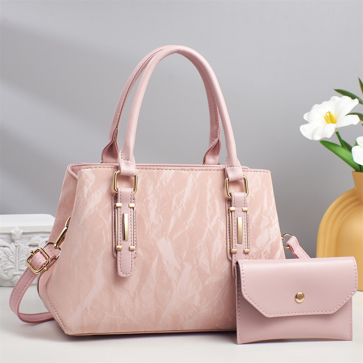 Bolso de mujer nuevo bolso de hombro de gran capacidad temperamento bolso de madre de cuero suave bolso de mujer de viaje de moda puede ser mensajero