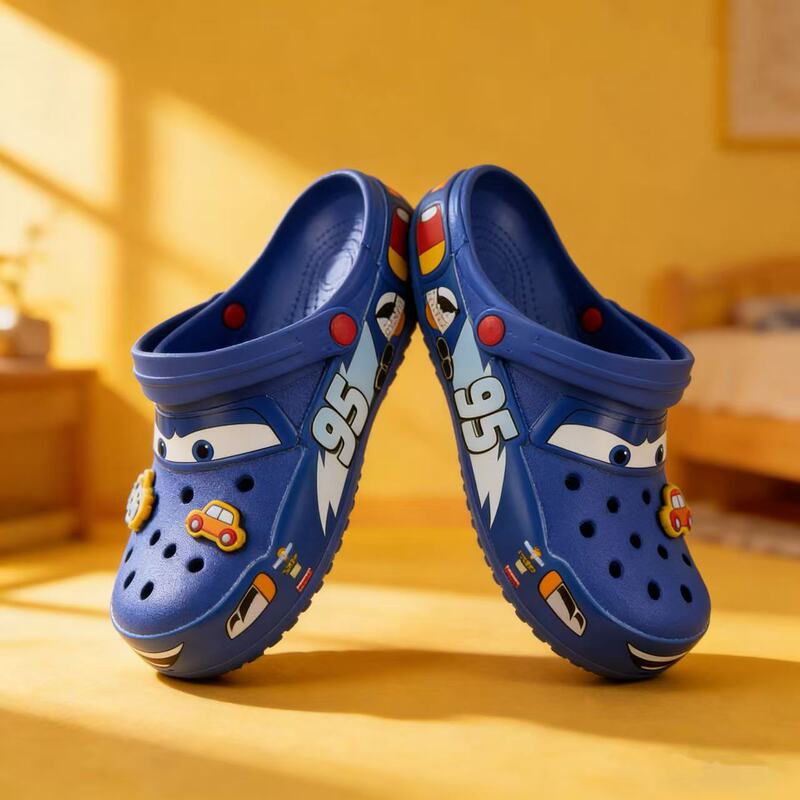 Cross Mcqueen 95 Car-Themed Non-Lit Clogs Cars Movie Men's and Women's Shoes Beach Sandals Wholesale Cross Mcqueen 95 Car-Themed Non-Lit Clogs Cars Movie Men's and Women's Shoes Beach Sandals Wholesale