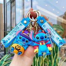 新款卡通万圣节史迪仔钥匙扣百搭情侣包包挂件汽车钥匙链礼品批发