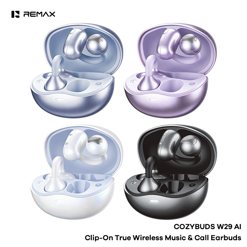 REMAX Open-Ear Clip Bluetooth Earphone AI Smart Translation OWS Non-In-Ear True Wireless Earphone W29AI
