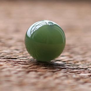 Hetian Jade Beads Qinghai Material Loose Beads Genuine Single Kunlun Jade Round Beads DIY Bracelet Necklace Beaded Accessories