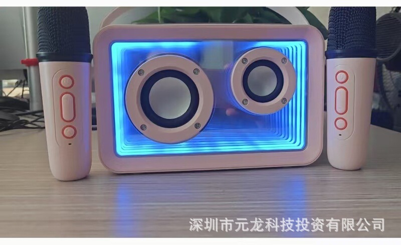 新型クロスボーダーbluetoothスピーカー携帯型屋外bluetoothオーディオ無線k歌マイク付き家庭ktv|undefined