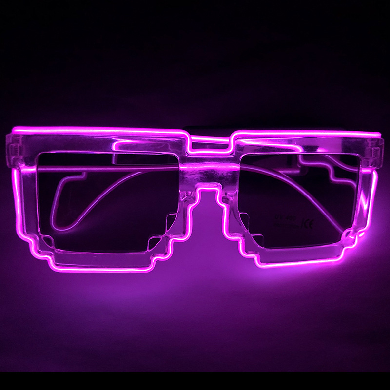Gafas LED con Mosaico de Celebridades de Internet Transfronterizas, con un Toque Tecnológico, Gafas Luminosas Intermitentes, Accesorios Fluorescentes para Entretenimiento en Bares