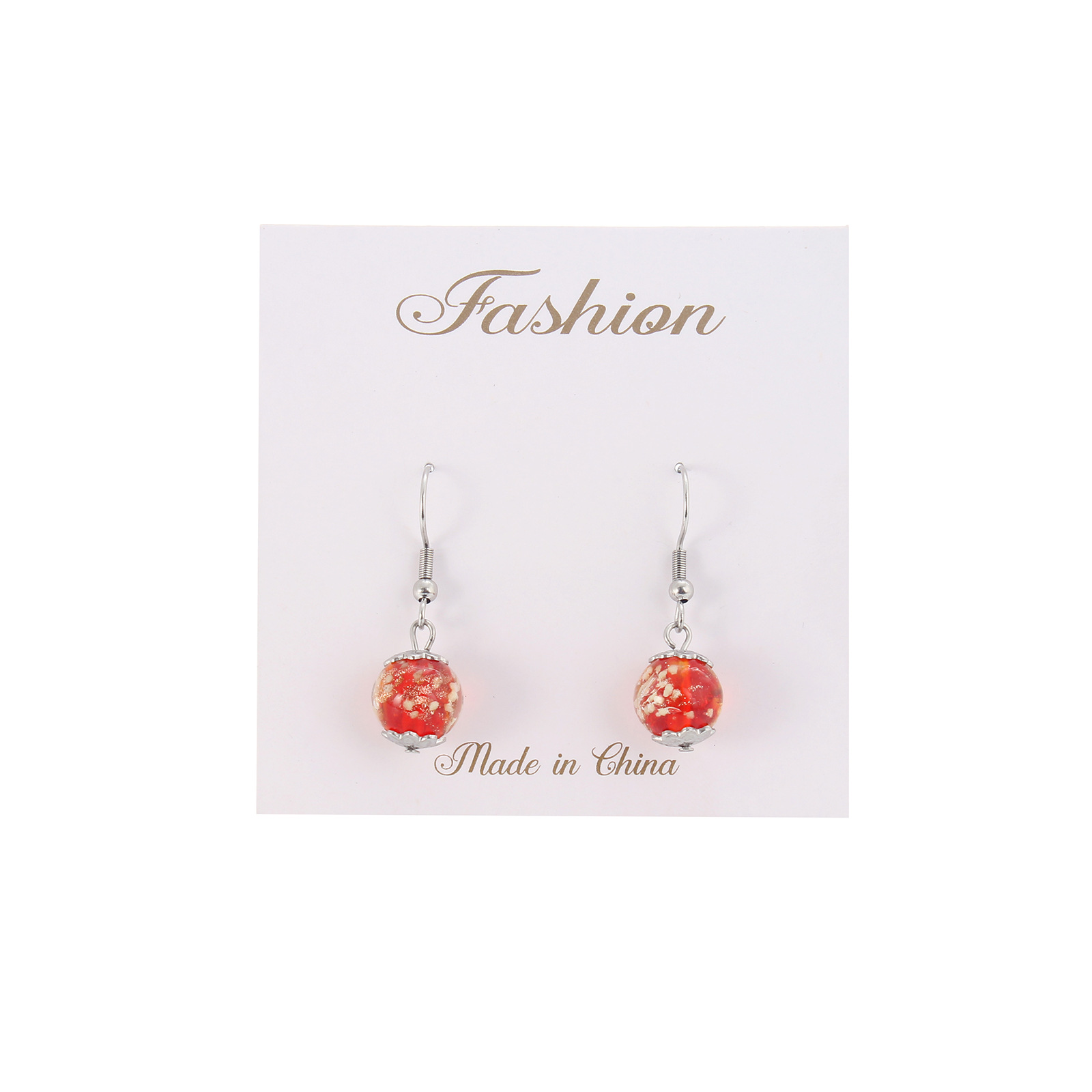 Simple Style Ditsy Floral Stainless Steel Plating Drop Earrings 1 Pair