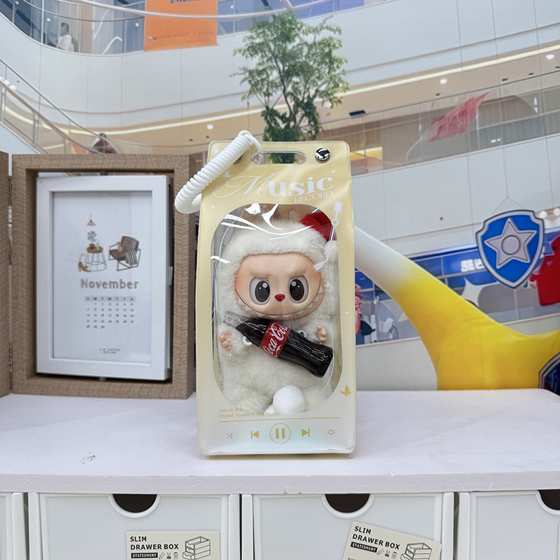 Labubu高透版遛娃盲盒15cm可放拉布布搪胶保护套可爱防尘收纳展示|undefined