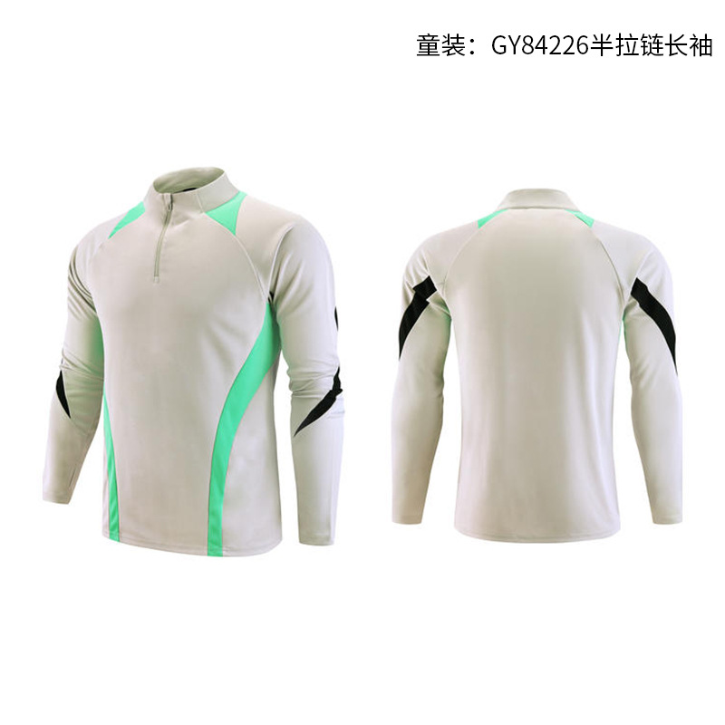 Cuello vertical empalme transfronterizo de dos piezas primavera y otoño grupo running trajes deportivos juveniles trajes deportivos personalizados para hombres