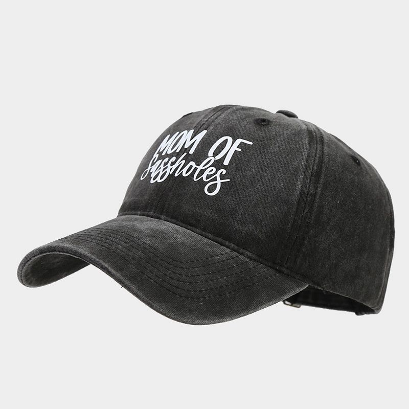 Moda europea y americana nueva impresión de transferencia térmica línea de palabras tapa suave gorra de béisbol femenina primavera y verano casual todo partido protección solar marea