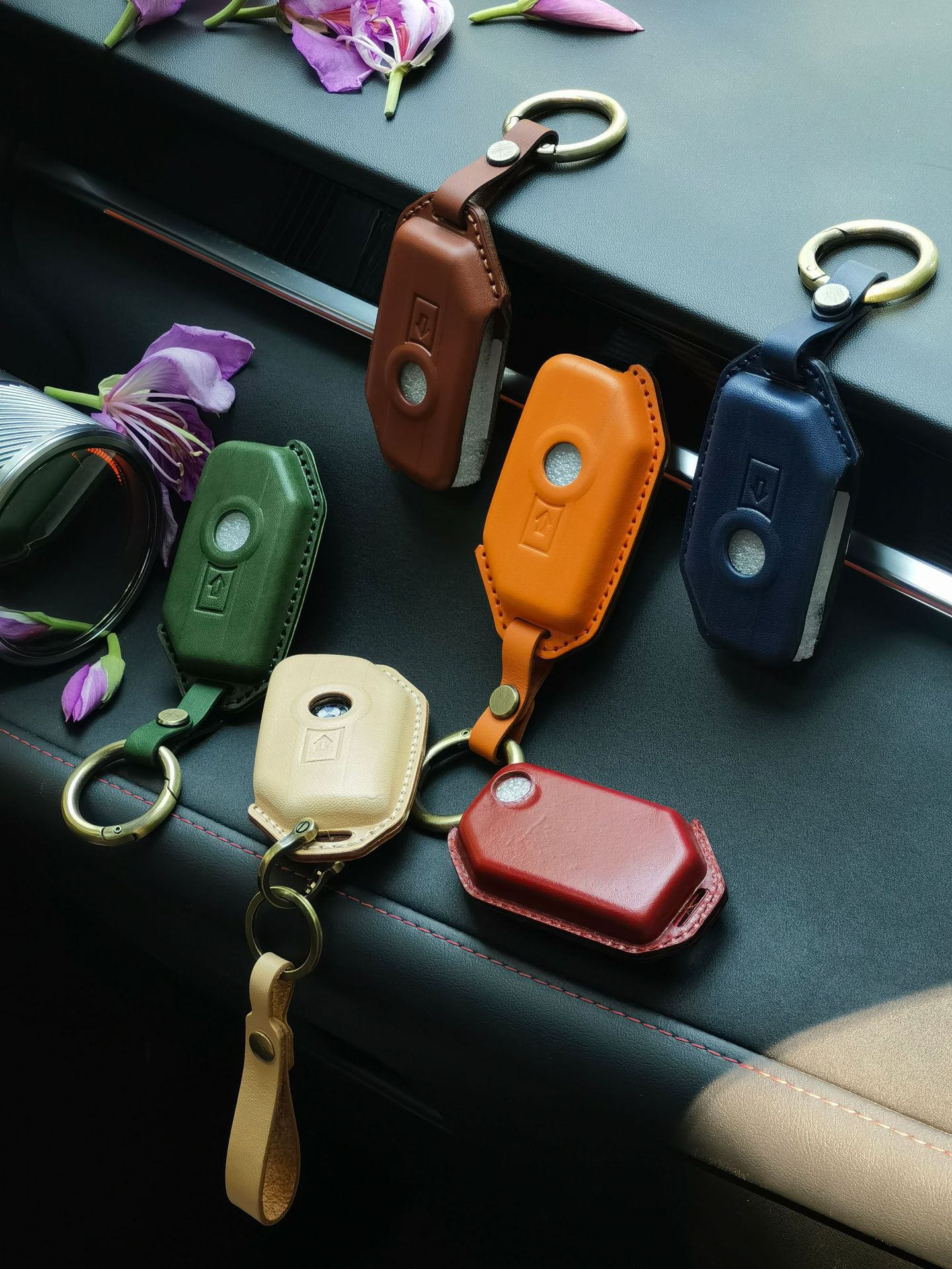 For BMW R1250GS Motorcycle Key Case Leather ADV Waterbird C400gt Handmade Cowhide Key Case