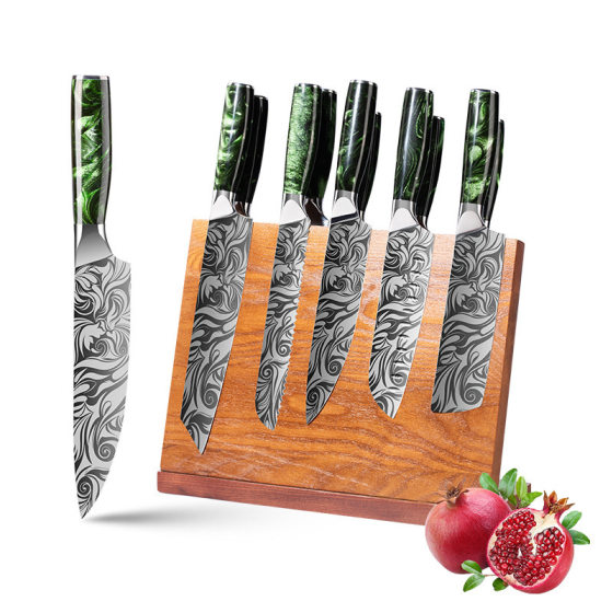 in stock Damascus Pattern Set Knife Chef Knife Cut Meat Bread Universal Japanese Knife Kitchen Knife suit