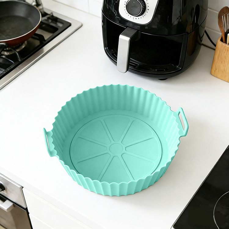 Amazon explosivo aire frito plato de horneado de silicio grado alimenticio resistente a altas temperaturas almohadilla de horneado de aire doméstico