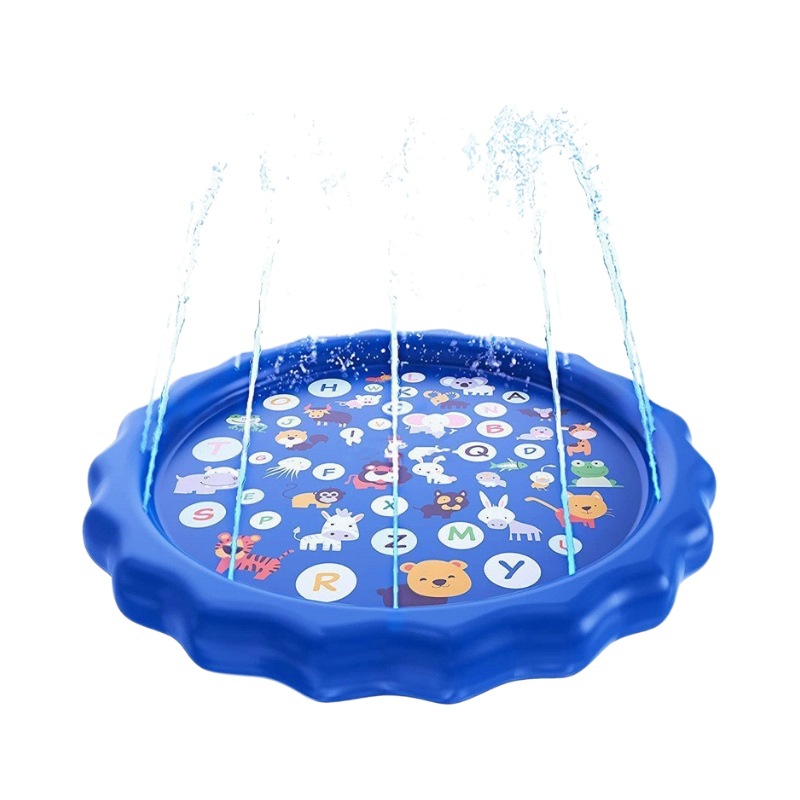 Nuevo tapete de chorro de agua de PVC transfronterizo, baño portátil para mascotas engrosado, piscina de entretenimiento acuático para niños al aire libre de verano