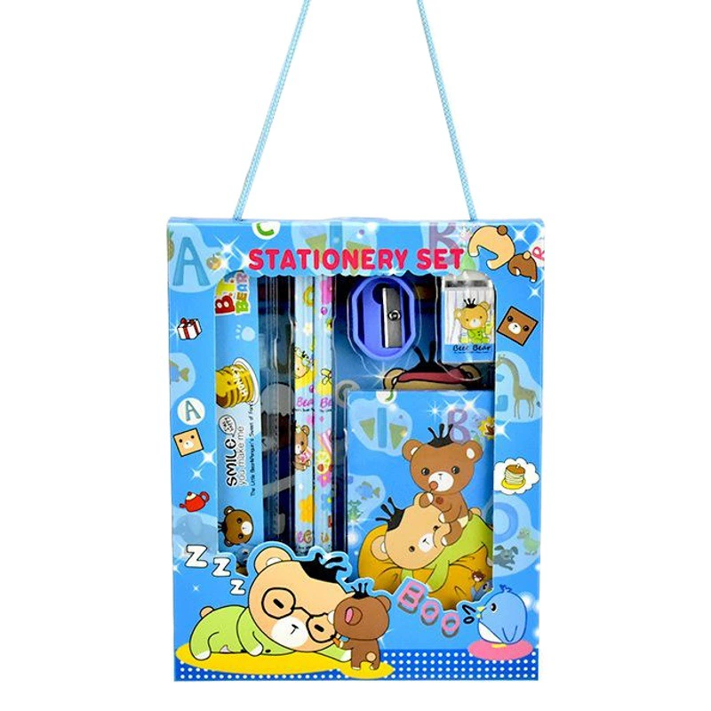 Набор канцелярских принадлежностей для учащихся начальной школы, подарочные наборы на Рождество и День защиты детей, подарочная коробка для детского сада, награды на день рождения для всего класса, сувениры
