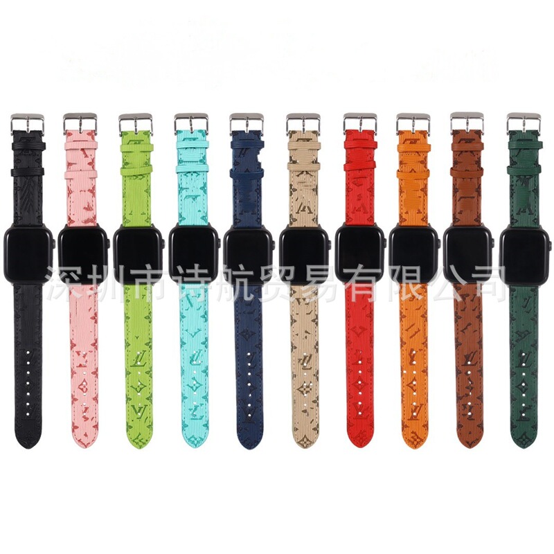 Suitable for Apple Watch8/7/6/Se/54321 European and American Niche Retro Printed iWatch Strap