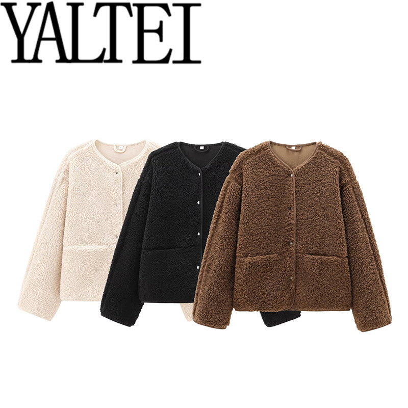 Zar Autum New Women's Clothing European and American Style French Design Comfortable and Simple Teddy Velvet Jacket 1228915