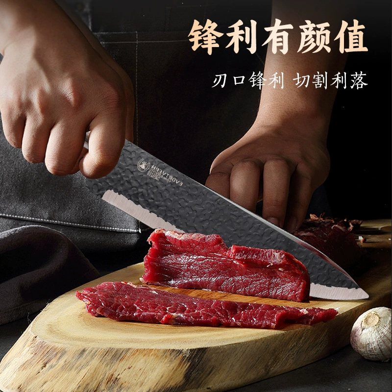 With a forged pattern set stainless steel, knife, handle, gift box, (Physicals)