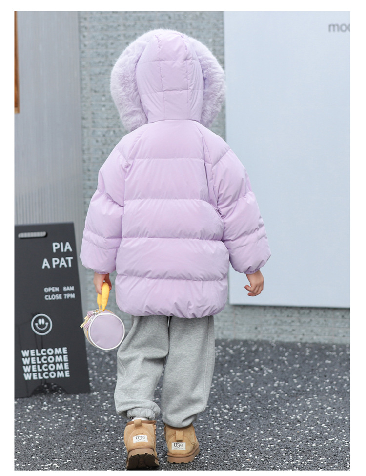 Winter children's New girls' down jacket Mid length thick collar Korean version jacket【_voghion.com