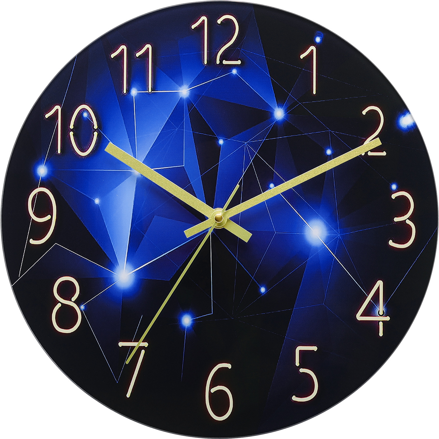 Reloj de pared de acrílico estereoscópico luminoso de universo/estrellas, decoración para dormitorio/sala, reloj de pared silencioso, stock transfronterizo