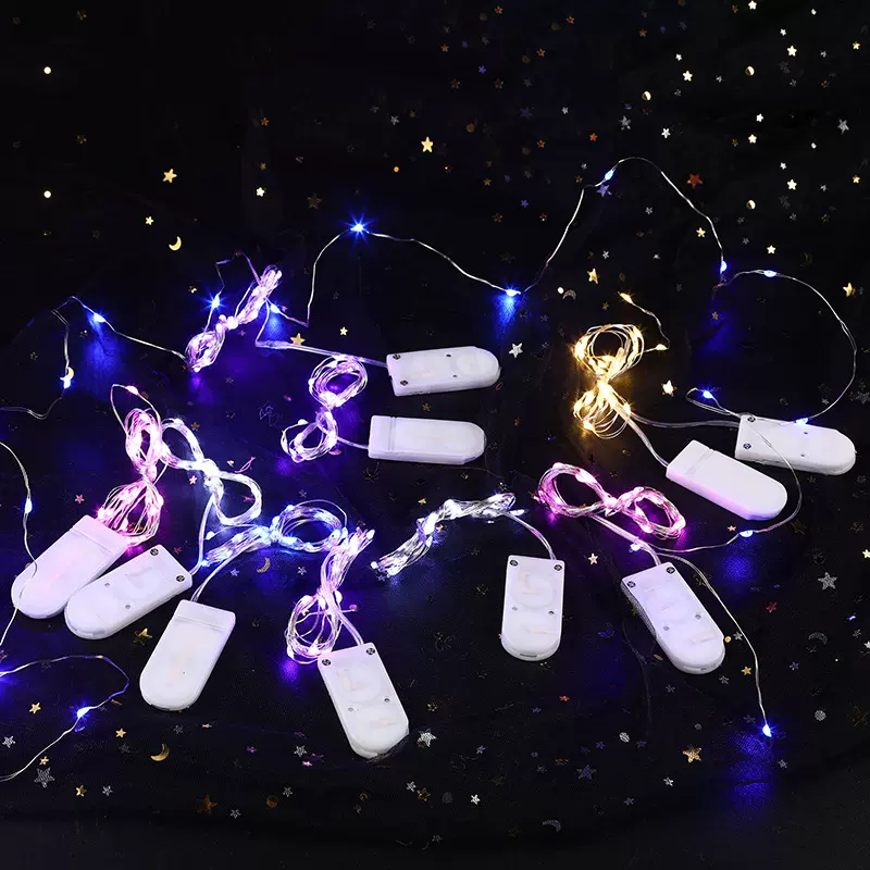 小灯串 圣诞纽扣彩灯串 鲜花蛋糕礼盒装饰小星星led铜线灯 串灯