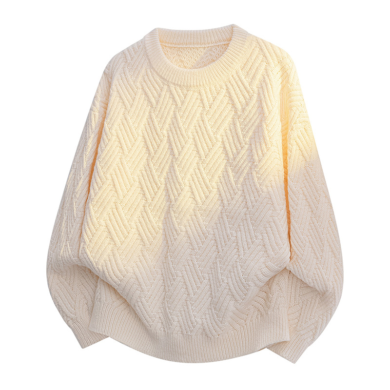 2026秋季新款青少年宽松圆领长袖针织线衫运动风格透气舒适，男装针织衫/毛衣，星座614